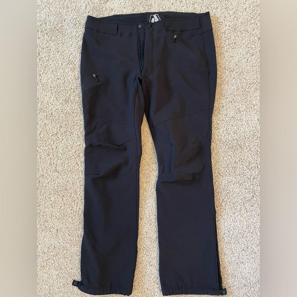 Eddie Bauer First Ascent Hiking Outdoor Women’s Black Fleece Lined Pants Large